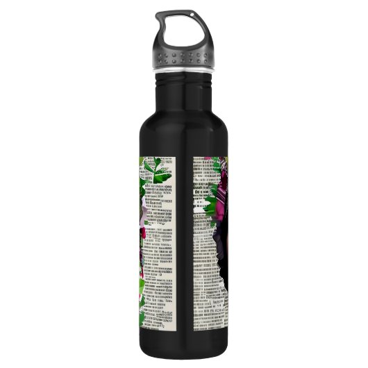 Papier Collage Style Art |  Waterfles (Achterkant)