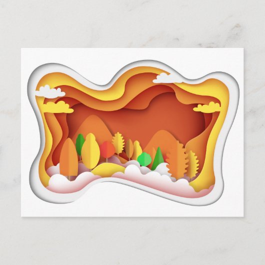 Papier Craft herfst herfst kleuren Briefkaart (Voorkant)