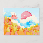 Papier Craft herfst kabelwagens Briefkaart (Voorkant)