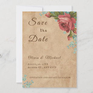 papier Craft Save the Date Notitiekaartje