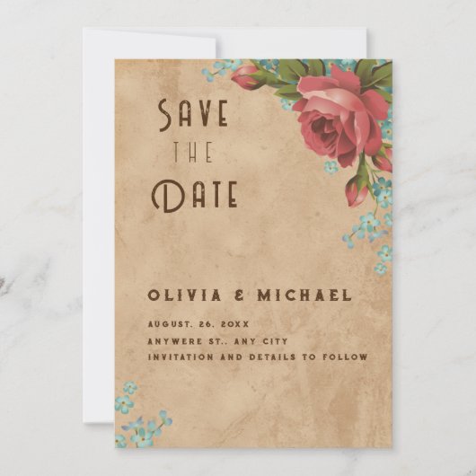 papier Craft Save the Date Notitiekaartje (Voorkant)