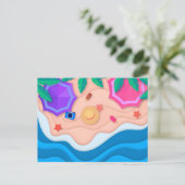 Papier Craft Zomer op het strand Briefkaart (Staand voorkant)