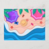 Papier Craft Zomer op het strand Briefkaart (Voorkant)