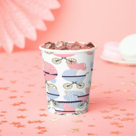 Papier Cup Baby shower Baby Buggies Roze/Blauw Papieren Bekers