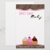 Papier - Cup Cakes Bakkerij Sweet Treats (Voorkant / Achterkant)