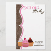 Papier - Cup Cakes Bakkerij Sweet Treats (Voorkant / Achterkant)
