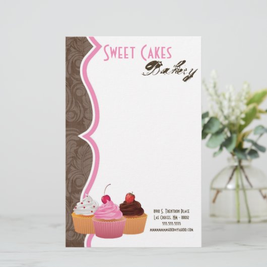 Papier - Cup Cakes Bakkerij Sweet Treats (Staand voorkant)