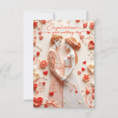 Papier-Cut Bruid en Bruidegom Wedding Gefeliciteer Kaart (Voorkant)