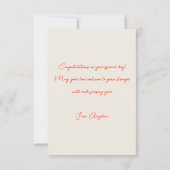 Papier-Cut Bruid en Bruidegom Wedding Gefeliciteer Kaart (Achterkant)