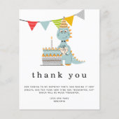 PAPIER | Cute Dinosaur Cake Kids Birthday Dank u Flyer (Voorkant)