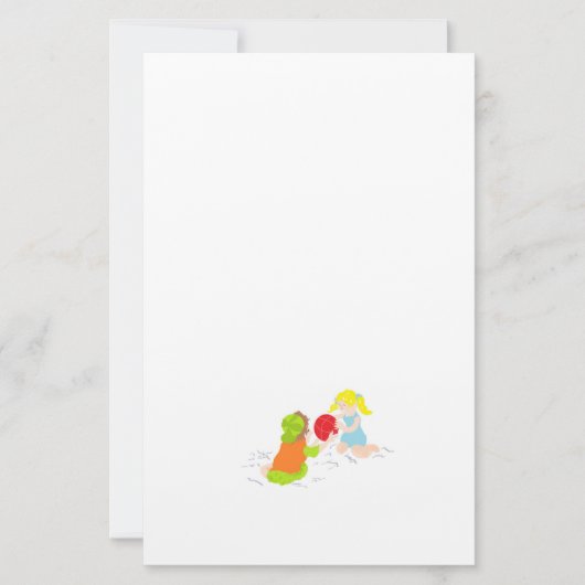 Papier: dag bij de strand briefpapier (Voorkant)