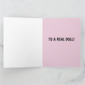 PAPIER DOLL 5X7 BIRTHDAY KAART VOOR MEISJE (Binnen)