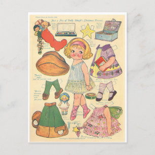 PAPIER DOLL DOLLY DINGLE CHRISTMAS BRIEFKAART