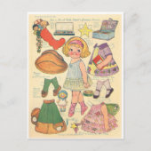 PAPIER DOLL DOLLY DINGLE CHRISTMAS BRIEFKAART (Voorkant)