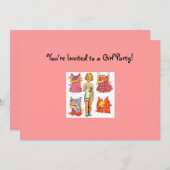 papier Doll-uitnodigingen Kaart (Voorkant / Achterkant)