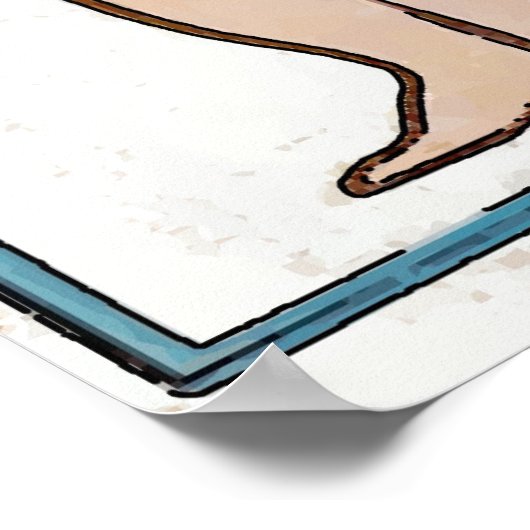 Papier Doll, Vrouw Beach, Frankrijk Poster (Hoek)