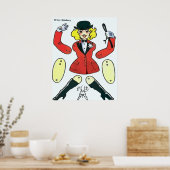 Papier Doll, vrouwelijke paardenracider Poster (Keuken)