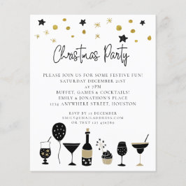PAPIER | Drink Black Gold-kerstparty uitgenodigd Flyer