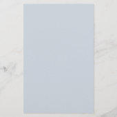 PAPIER | Dusty Blue Florals Bruiloft Menu (Achterkant)