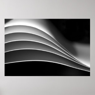 Papier, een ander uitzicht - abstract zwart-wit poster