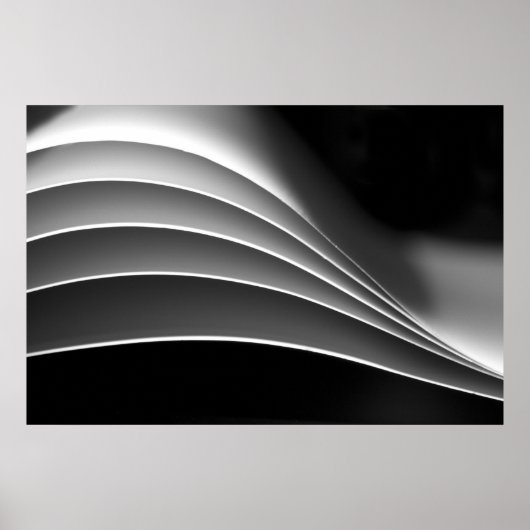 Papier, een ander uitzicht - abstract zwart-wit poster (Voorkant)