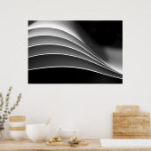 Papier, een ander uitzicht - abstract zwart-wit poster (Keuken)
