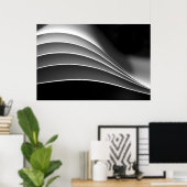 Papier, een ander uitzicht - abstract zwart-wit poster (Thuiskantoor)