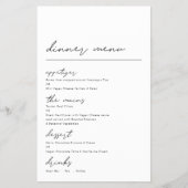 PAPIER | Eenvoudig menu Manuscript Occasion Dinner (Voorkant)