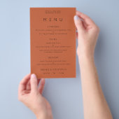 PAPIER | Eenvoudig menu Typografie Terracotta Wedd (Hand)