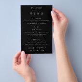 PAPIER | Eenvoudig menu Typografie White Black Wed (Hand)
