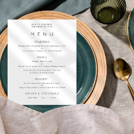 PAPIER | Eenvoudig menu Zwart withuwelijk