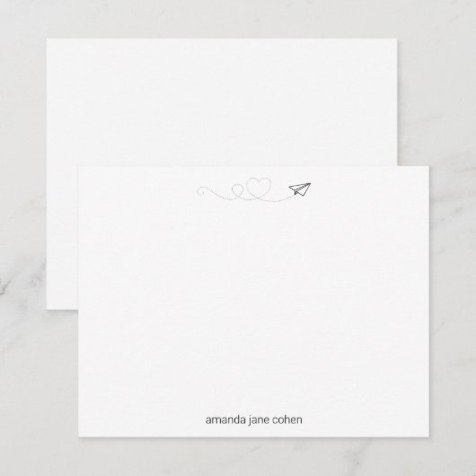 Papier, eenvoudig papier, voor het hart kaart (Voorkant / Achterkant)