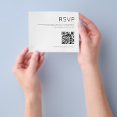 PAPIER | Eenvoudige QR Code Wedding RSVP bijlage Flyer (Hand)