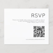 PAPIER | Eenvoudige QR Code Wedding RSVP bijlage Flyer (Voorkant)