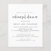 PAPIER | Eenvoudige zwarte witte repetitie nodigt Flyer (Voorkant)