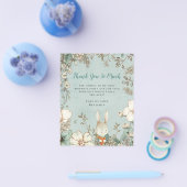 PAPIER | Eerste verjaardag Bunny Powder Blue Harte Flyer (Enkel)