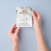 PAPIER | Elegant Script Photo 60th Birthday Invite Flyer (Hand)