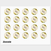  papier · Elegante moderne bruiloft Ronde Sticker (Vel)