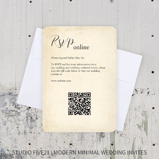 papier · Elegante moderne bruiloft RSVP Kaartje