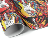 Papier elektrische gitaren inpakken (Rol Hoek)