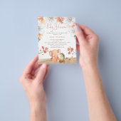 PAPIER | Elephant Hedgel Florals Girl Baby shower Flyer (Hand)
