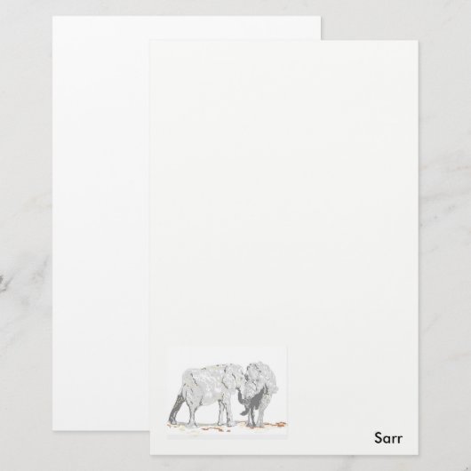 Papier-elephants Briefpapier (Voorkant / Achterkant)
