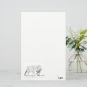 Papier-elephants Briefpapier (Staand voorkant)