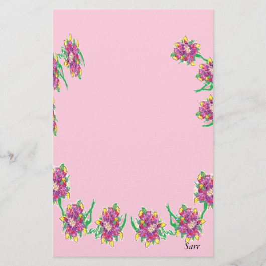 Papier- en Aziatische Lily Briefpapier (Voorkant)