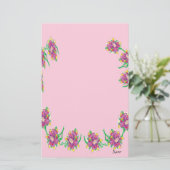 Papier- en Aziatische Lily Briefpapier (Staand voorkant)