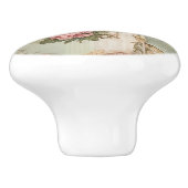  papier en bloemen keramische knop (Zijkant)