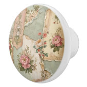  papier en bloemen keramische knop (Rechts)