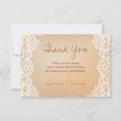 Papier en kant, bedankt kaarten (Voorkant)