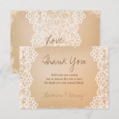 Papier en kant, bedankt kaarten (Voorkant / Achterkant)