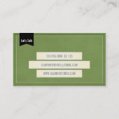 papier en lint - groen visitekaartje (Achterkant)